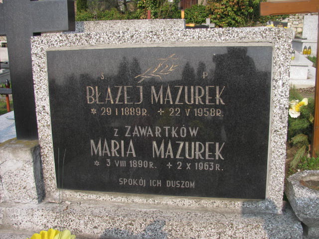 Błażej Mazurek Sosnowiec św. Barbary - Grobonet - Wyszukiwarka osób pochowanych