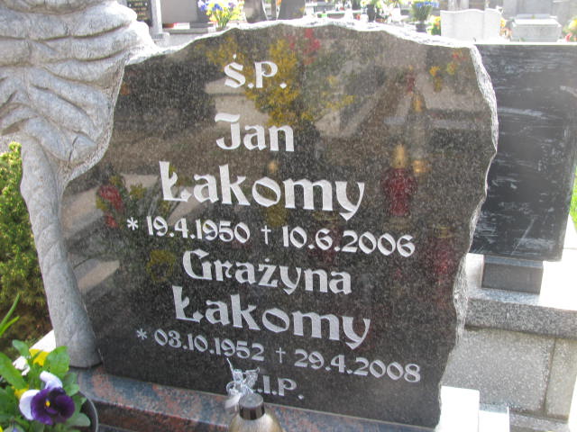 Grażyna Łakomy 1952 Sosnowiec św. Barbary - Grobonet - Wyszukiwarka osób pochowanych