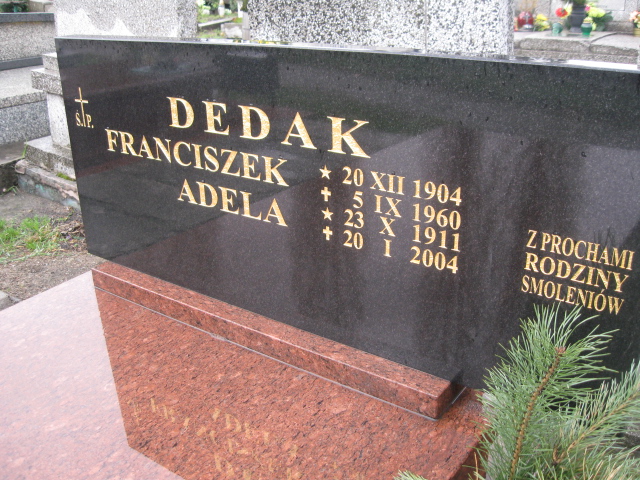 Grób Franciszek Dedak