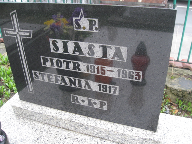 Piotr Siasta 1915 Sosnowiec św. Barbary - Grobonet - Wyszukiwarka osób pochowanych