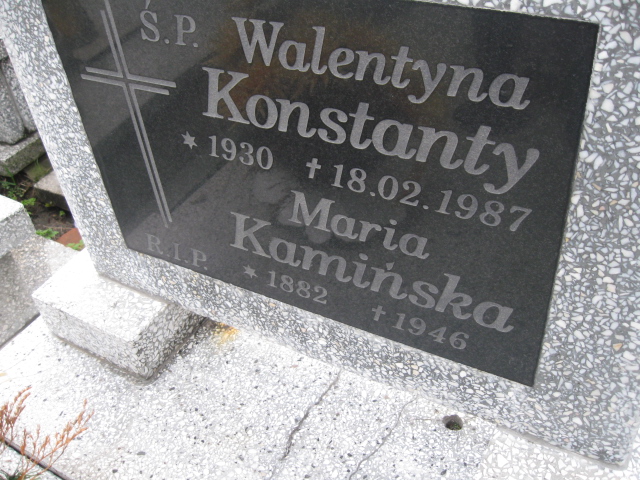 Maria Kamińska 1882 Sosnowiec św. Barbary - Grobonet - Wyszukiwarka osób pochowanych