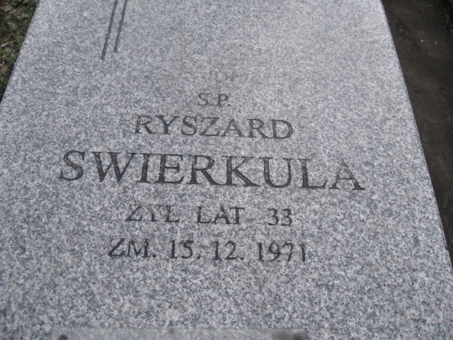 Ryszard Świerkula Sosnowiec św. Barbary - Grobonet - Wyszukiwarka osób pochowanych