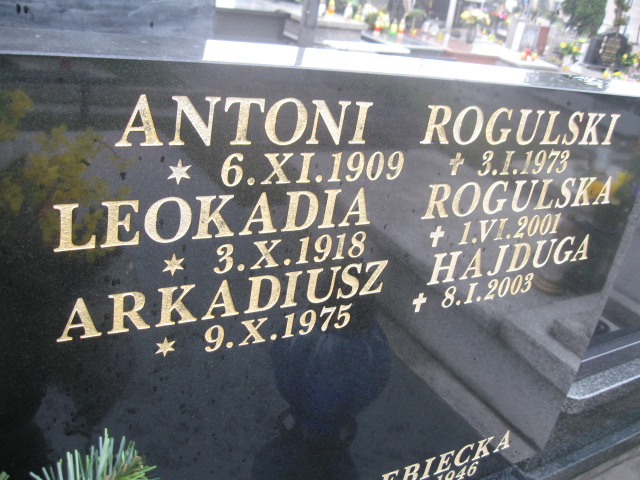 Leokadia Rogulska 1918 Sosnowiec św. Barbary - Grobonet - Wyszukiwarka osób pochowanych
