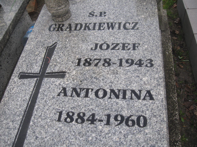 Józef Grądkiewicz 1878 Sosnowiec św. Barbary - Grobonet - Wyszukiwarka osób pochowanych