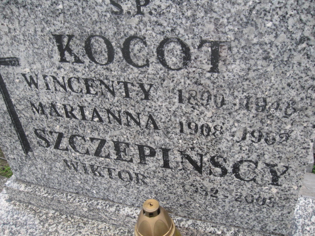 Wincenty Kocot 1890 Sosnowiec św. Barbary - Grobonet - Wyszukiwarka osób pochowanych