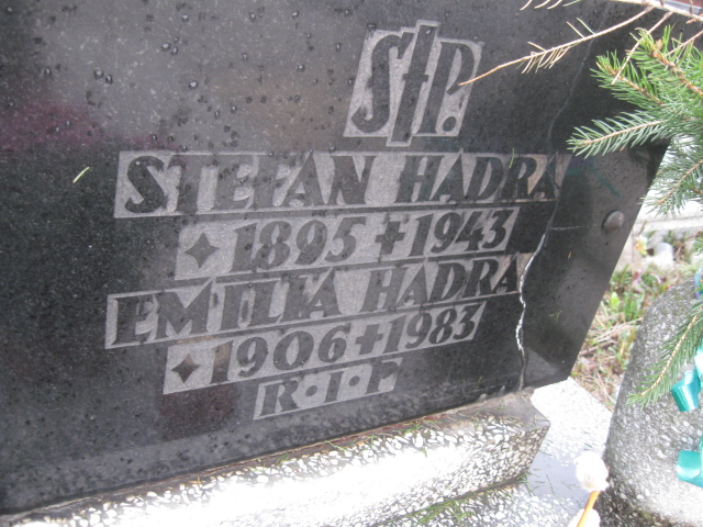 Stefan Hadra 1895 Sosnowiec św. Barbary - Grobonet - Wyszukiwarka osób pochowanych