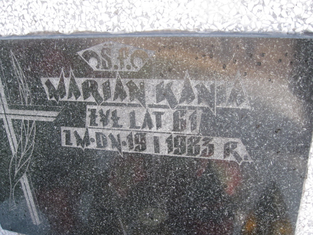 Marian Kania Sosnowiec św. Barbary - Grobonet - Wyszukiwarka osób pochowanych