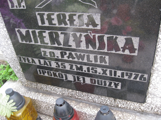 Teresa Mierzyńska Sosnowiec św. Barbary - Grobonet - Wyszukiwarka osób pochowanych