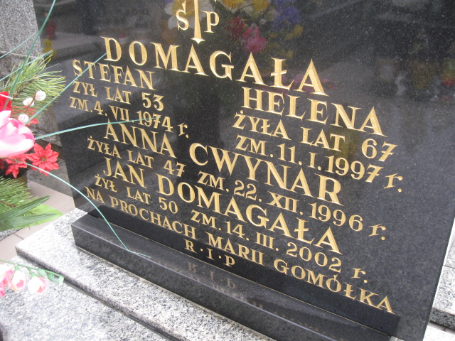 Jan Domagała Sosnowiec św. Barbary - Grobonet - Wyszukiwarka osób pochowanych