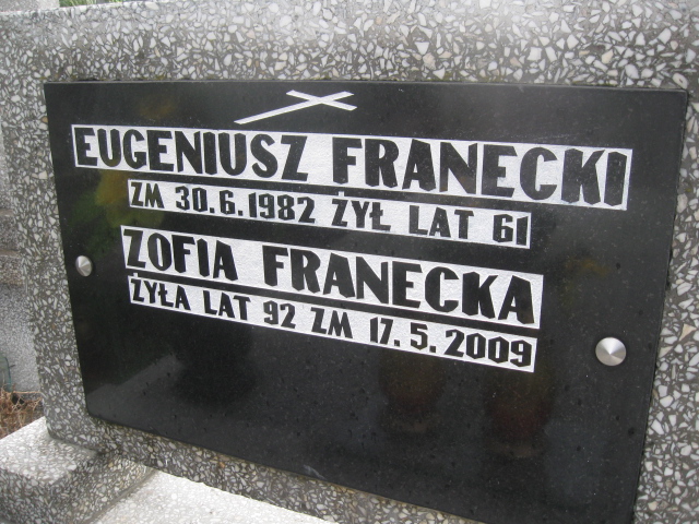 Eugeniusz Franecki Sosnowiec św. Barbary - Grobonet - Wyszukiwarka osób pochowanych