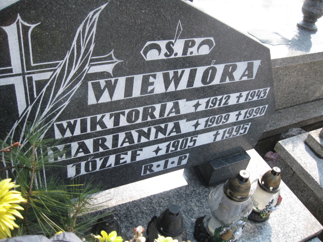 Wiktoria Wiewióra 1912 Sosnowiec św. Barbary - Grobonet - Wyszukiwarka osób pochowanych