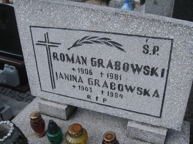 Roman Grabowski 1906 Sosnowiec św. Barbary - Grobonet - Wyszukiwarka osób pochowanych