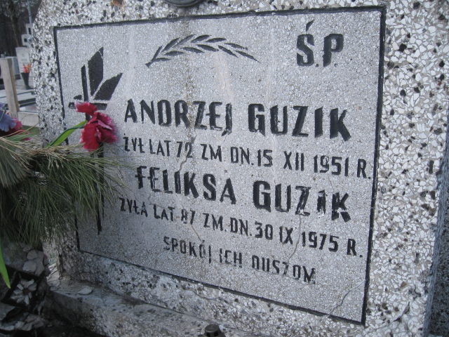 Andrzej Guzik Sosnowiec św. Barbary - Grobonet - Wyszukiwarka osób pochowanych