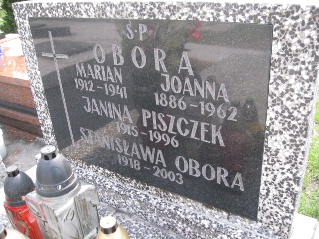 Marian Obora 1912 Sosnowiec św. Barbary - Grobonet - Wyszukiwarka osób pochowanych