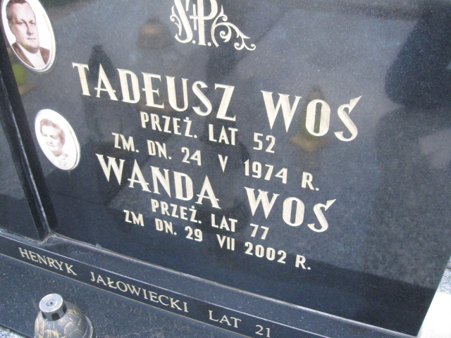 Tadeusz Woś Sosnowiec św. Barbary - Grobonet - Wyszukiwarka osób pochowanych