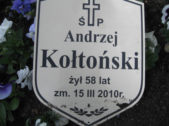 Andrzej Kołtoński 1951 Sosnowiec św. Barbary - Grobonet - Wyszukiwarka osób pochowanych