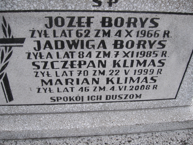 Szczepan Klimas Sosnowiec św. Barbary - Grobonet - Wyszukiwarka osób pochowanych