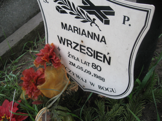 Grób Marianna Wrzesień