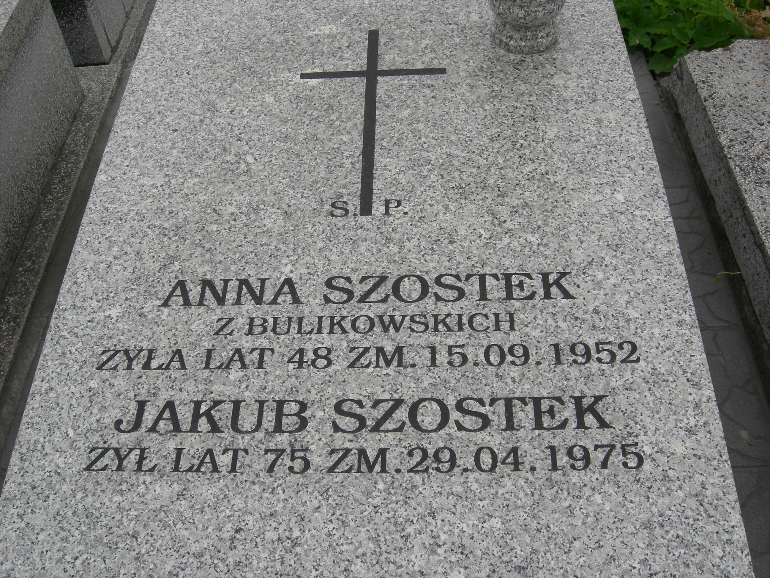 Jakub Szostek Sosnowiec św. Barbary - Grobonet - Wyszukiwarka osób pochowanych