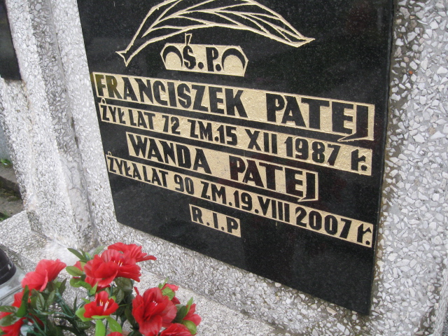 Franciszek Patej Sosnowiec św. Barbary - Grobonet - Wyszukiwarka osób pochowanych