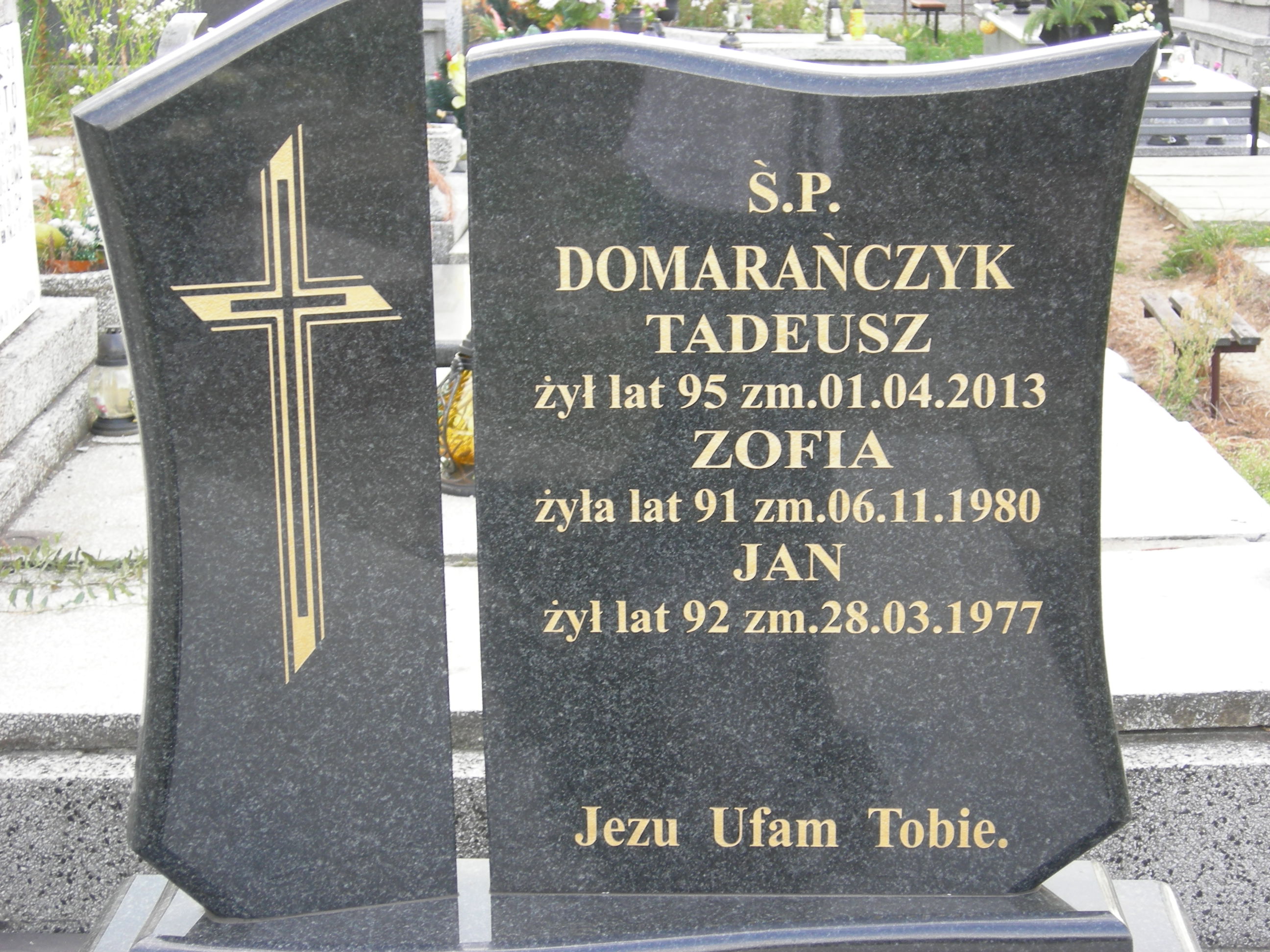 Tadeusz Domarańczyk 1917 Sosnowiec św. Barbary - Grobonet - Wyszukiwarka osób pochowanych