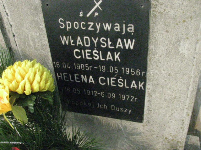 Helena Cieślak 1912 Sosnowiec św. Barbary - Grobonet - Wyszukiwarka osób pochowanych