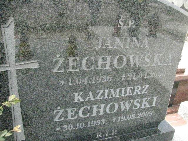 Janina Żechowska 1936 Sosnowiec św. Barbary - Grobonet - Wyszukiwarka osób pochowanych