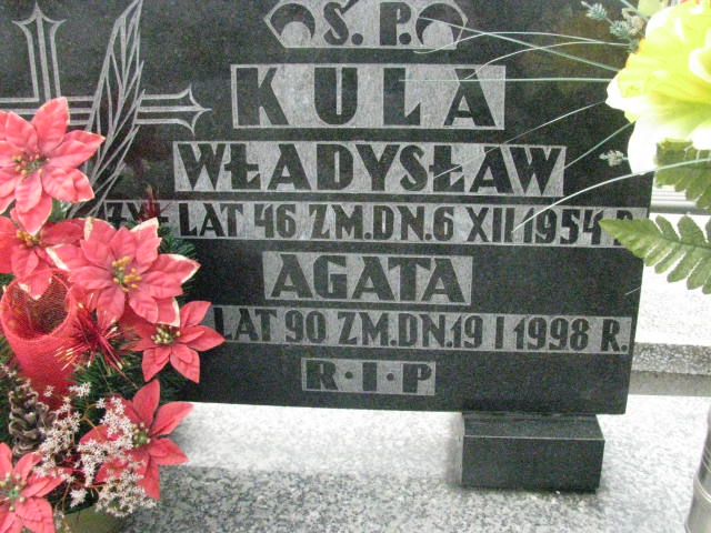 Agata Kula Sosnowiec św. Barbary - Grobonet - Wyszukiwarka osób pochowanych
