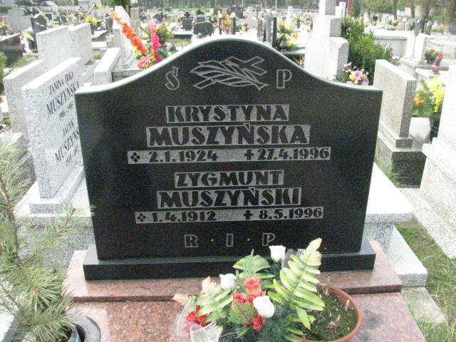 Krystyna Muszyńska 1924 Sosnowiec św. Barbary - Grobonet - Wyszukiwarka osób pochowanych