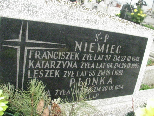 Leszek Niemiec Sosnowiec św. Barbary - Grobonet - Wyszukiwarka osób pochowanych