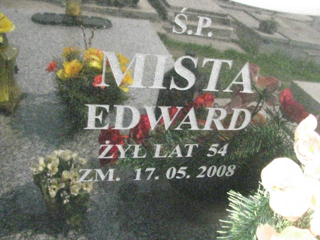 Edward Mista Sosnowiec św. Barbary - Grobonet - Wyszukiwarka osób pochowanych