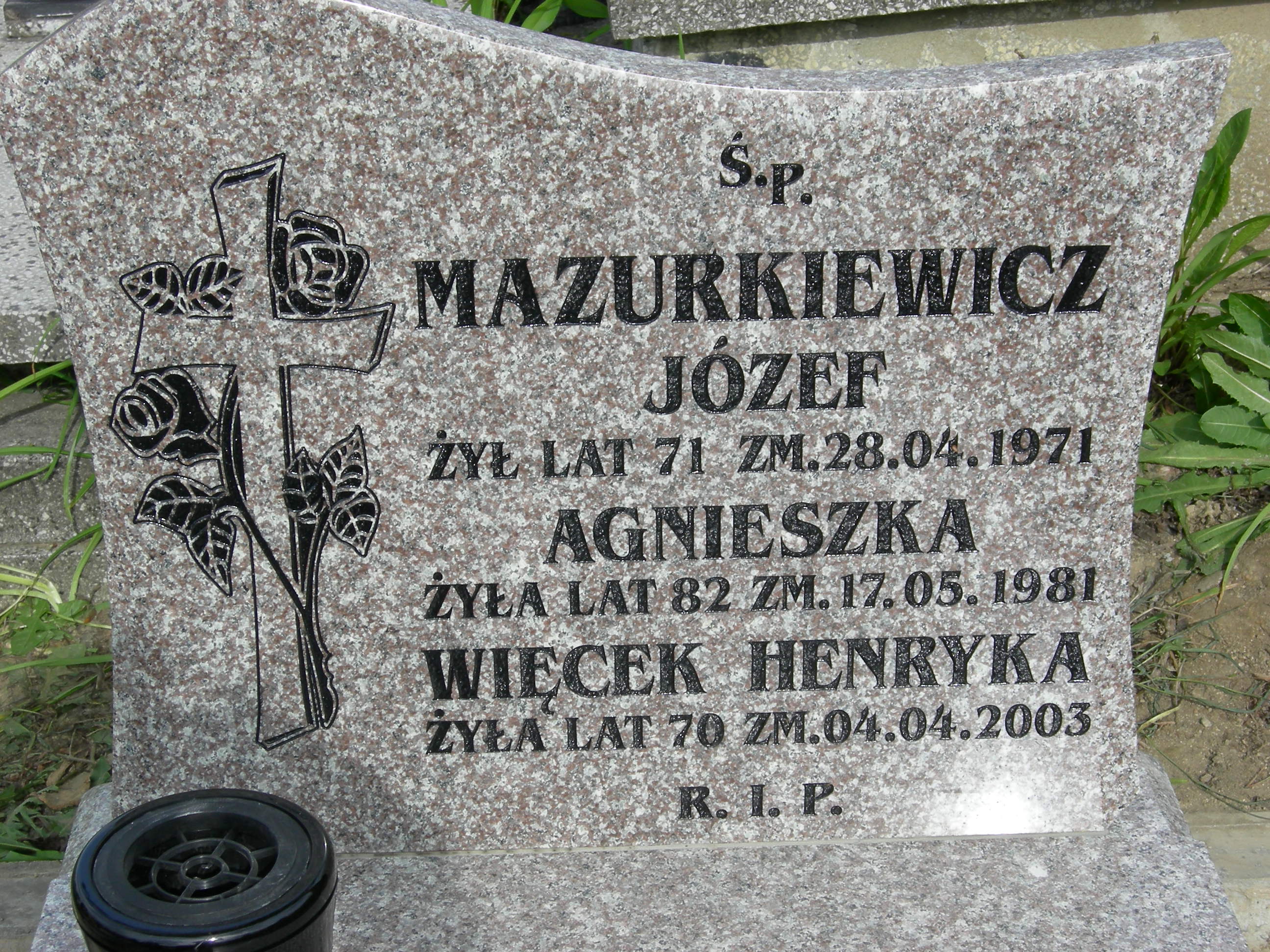 Henryka Więcek 1933 Sosnowiec św. Barbary - Grobonet - Wyszukiwarka osób pochowanych