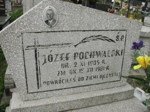 Józef Pochwalski 1905 Sosnowiec św. Barbary - Grobonet - Wyszukiwarka osób pochowanych