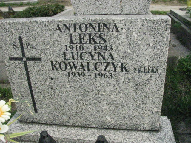 Antonina Leks 1910 Sosnowiec św. Barbary - Grobonet - Wyszukiwarka osób pochowanych