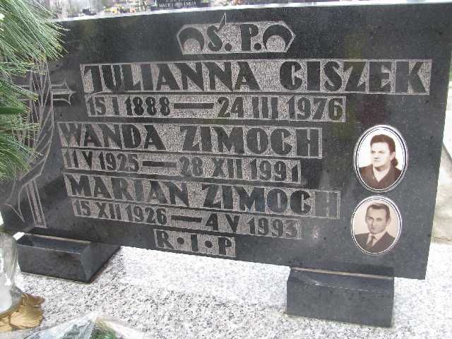 Marian Zimoch 1926 Sosnowiec św. Barbary - Grobonet - Wyszukiwarka osób pochowanych