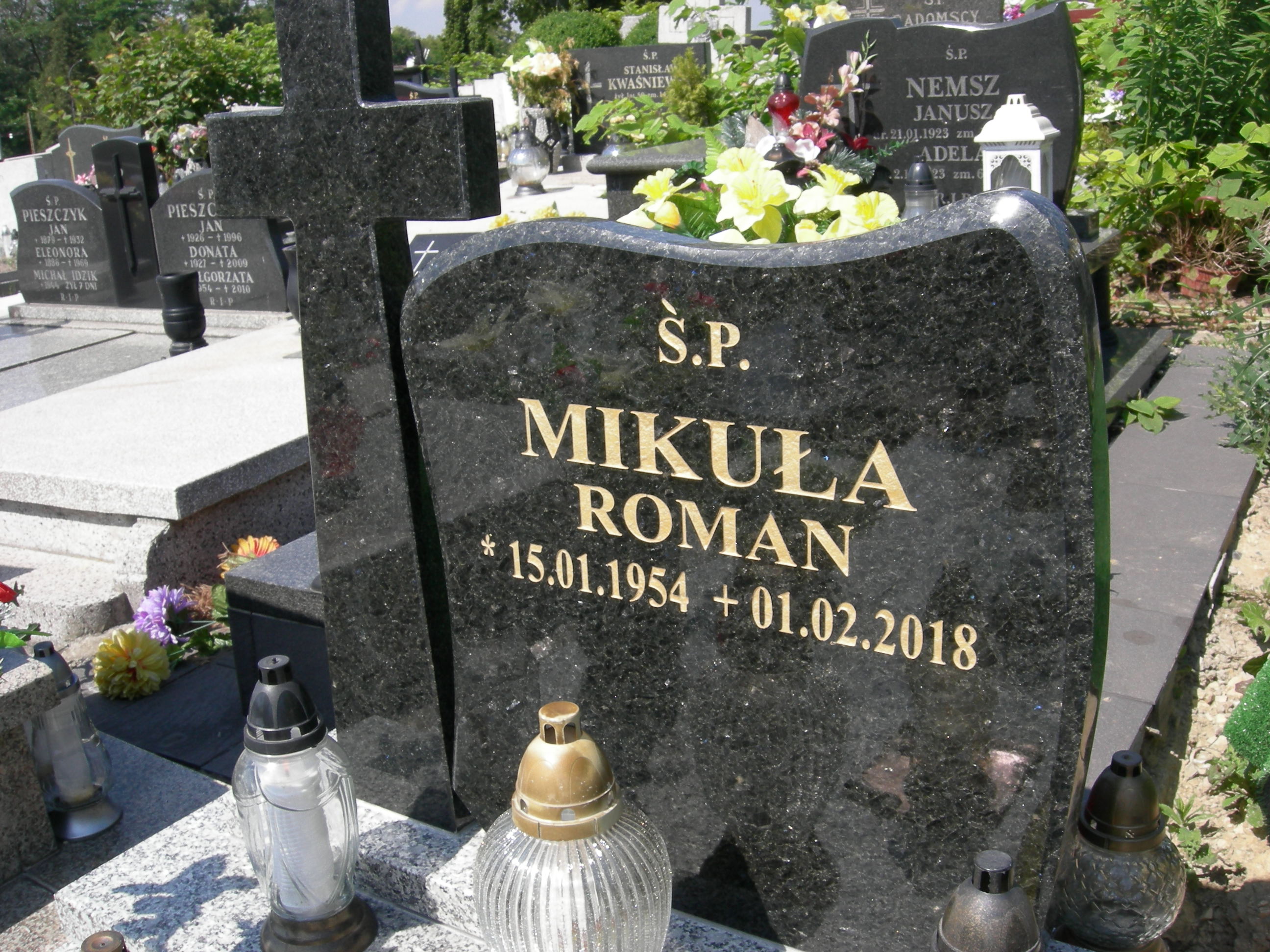 Roman Mikuła 1954 Sosnowiec św. Barbary - Grobonet - Wyszukiwarka osób pochowanych