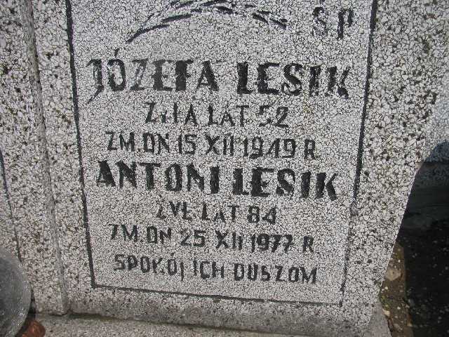 Józefa Lesik Sosnowiec św. Barbary - Grobonet - Wyszukiwarka osób pochowanych