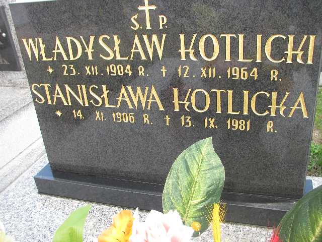 Władysław Kotlicki 1904 Sosnowiec św. Barbary - Grobonet - Wyszukiwarka osób pochowanych