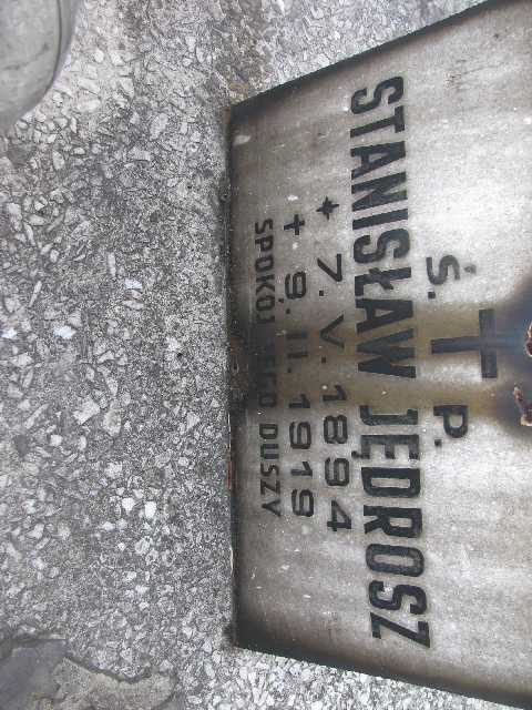 Stanisław Jędrosz 1894 Sosnowiec św. Barbary - Grobonet - Wyszukiwarka osób pochowanych