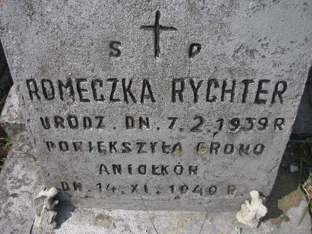 Romana Rychter 1939 Sosnowiec św. Barbary - Grobonet - Wyszukiwarka osób pochowanych