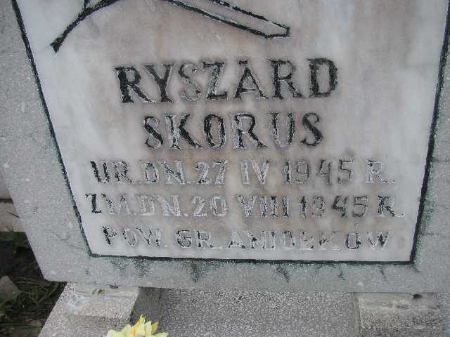 Ryszard Skorus 1945 Sosnowiec św. Barbary - Grobonet - Wyszukiwarka osób pochowanych