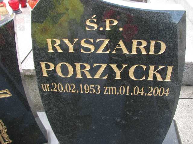 Ryszard Porzycki 1953 Sosnowiec św. Barbary - Grobonet - Wyszukiwarka osób pochowanych