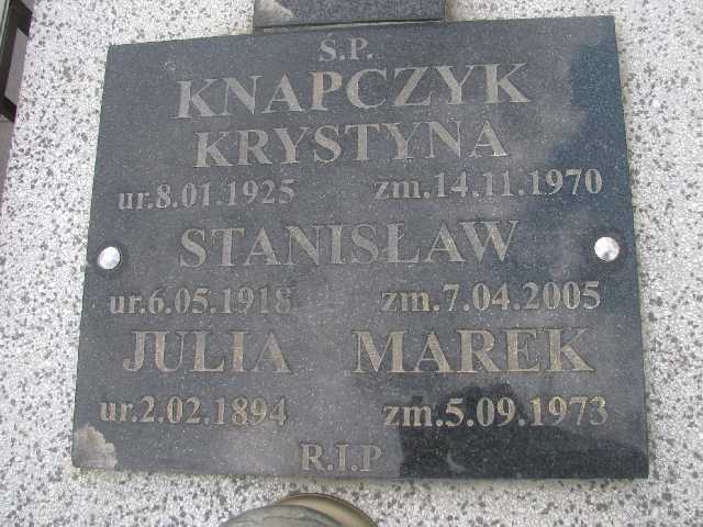 Grób Julia Marek