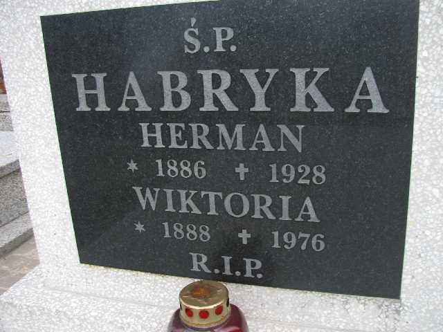 Herman Habryka 1886 Sosnowiec św. Barbary - Grobonet - Wyszukiwarka osób pochowanych