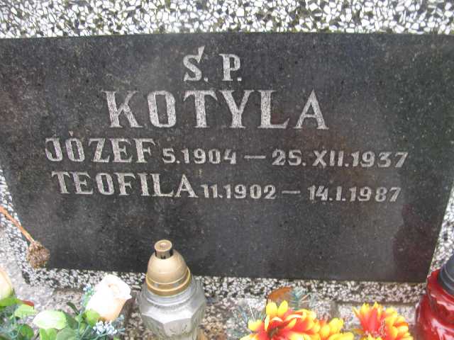 Józef Kotyla 1904 Sosnowiec św. Barbary - Grobonet - Wyszukiwarka osób pochowanych
