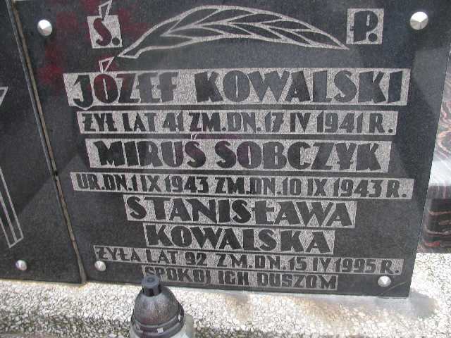 Mirosław Sobczyk 1943 Sosnowiec św. Barbary - Grobonet - Wyszukiwarka osób pochowanych