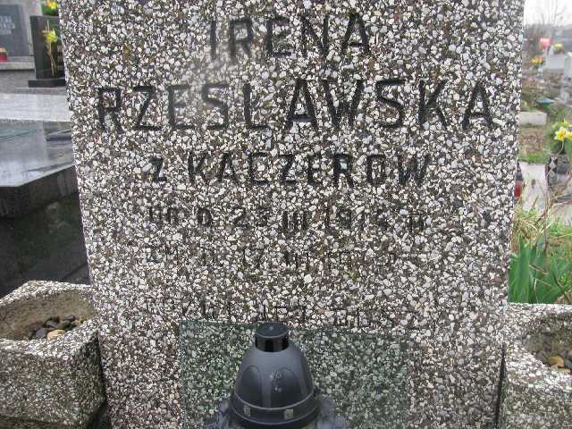 Irena Rzesławska 1914 Sosnowiec św. Barbary - Grobonet - Wyszukiwarka osób pochowanych