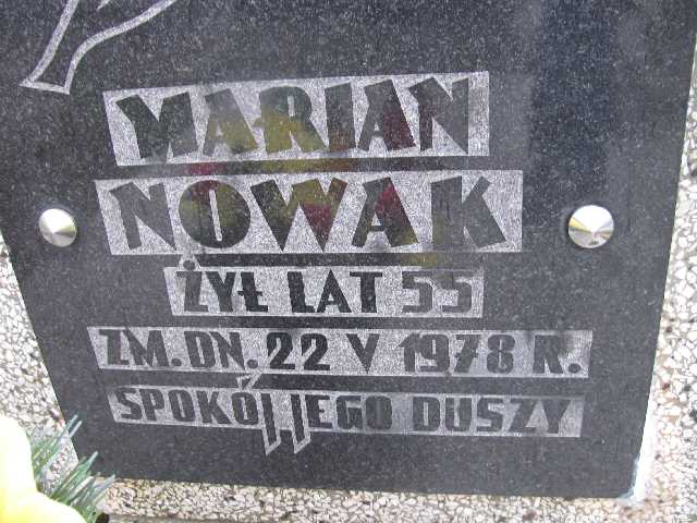 Marian Nowak Sosnowiec św. Barbary - Grobonet - Wyszukiwarka osób pochowanych