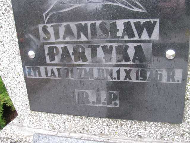 Stanisław Partyka Sosnowiec św. Barbary - Grobonet - Wyszukiwarka osób pochowanych