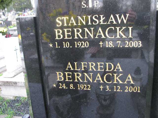 Stanisław Bernacki 1920 Sosnowiec św. Barbary - Grobonet - Wyszukiwarka osób pochowanych